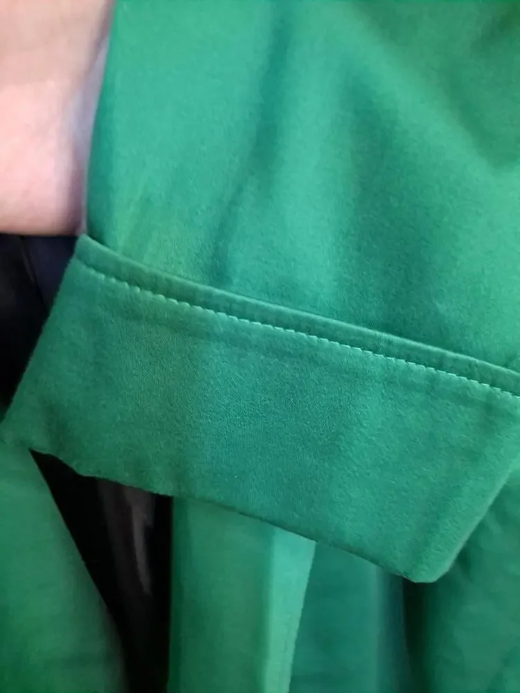 Chico's‎ Green Blazer with Gold Zip Pockets Size 2